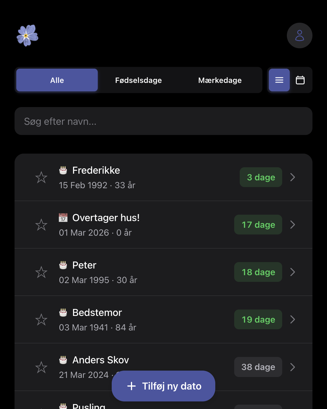 Forglemmigej app